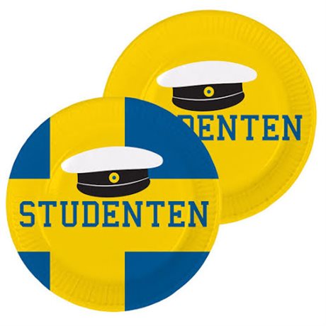 TALLRIK STUDENTEN Blå-Gul