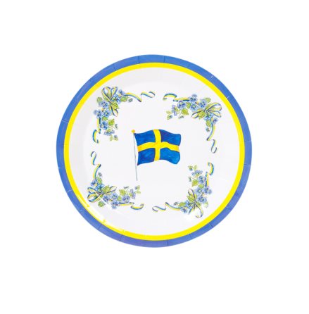 Tallrik svenska flaggan