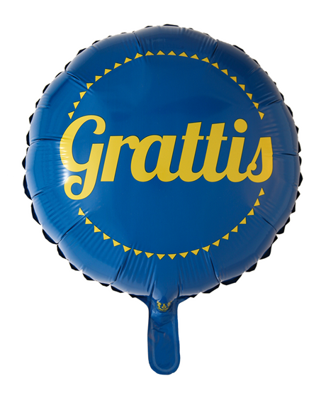 Rund ballong Grattis