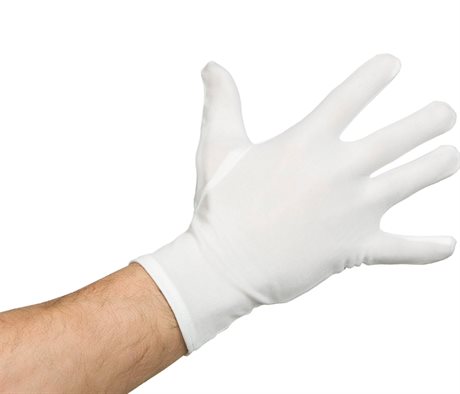 Vita handskar kort modell