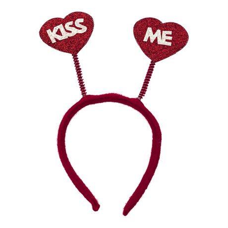 Diadem med hjärtan Kiss Me