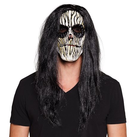 Voodoo mask med hår